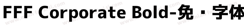 FFF Corporate Bold字体转换